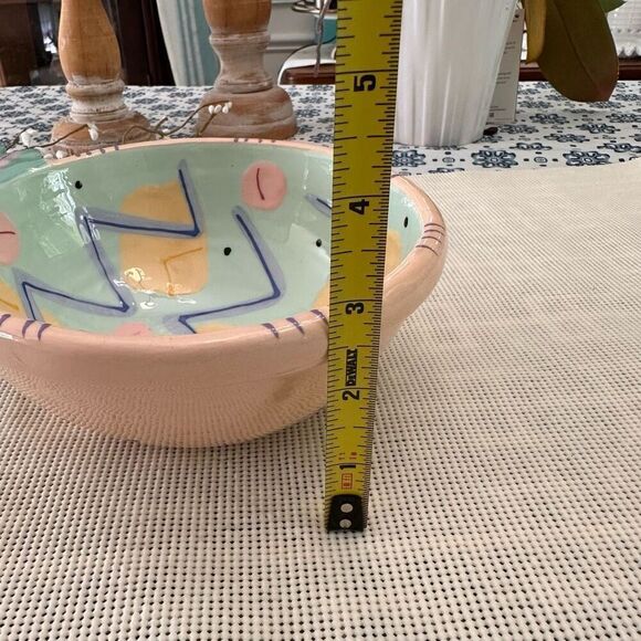 Susan Painter Pineapple Shaped Serving Dish Bowl‎ Handpainted Eclectic Rare - Picture 10 of 10